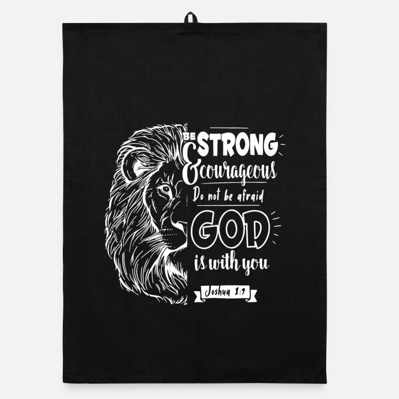 Joshua 1 9 - Be strong and courageous Organic Geschirrtuch