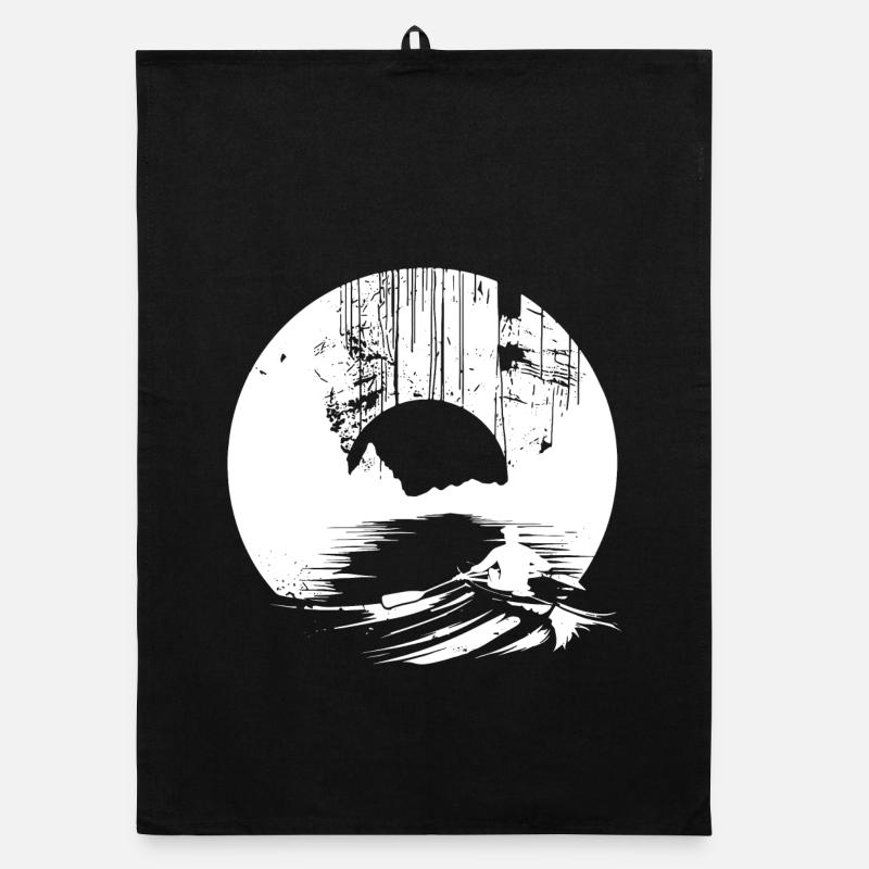 Rowing Drawing Organic dish towel