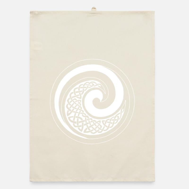 White Ocean Wave Organic dish towel
