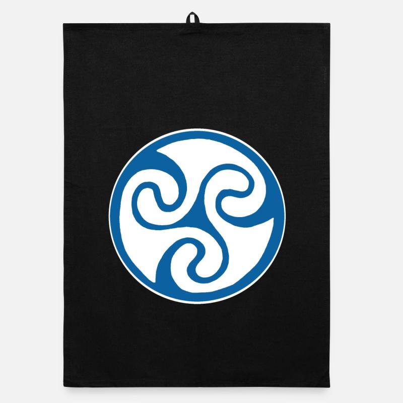 Blue Celtic symbol Organic dish towel