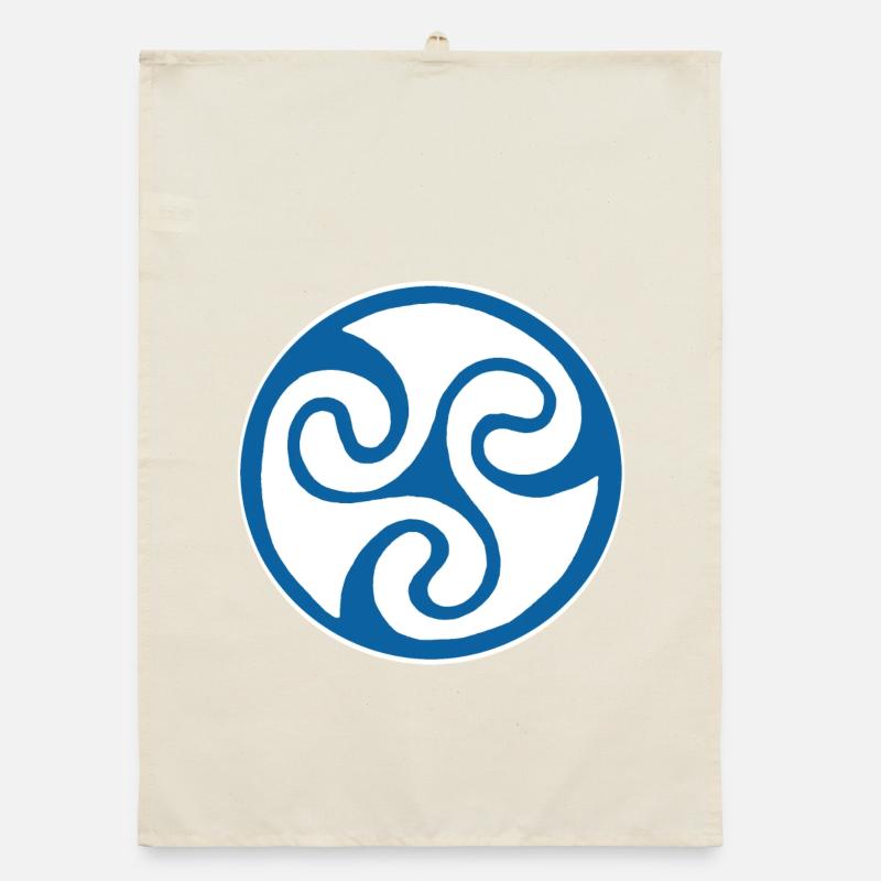 Blue Celtic symbol Organic dish towel