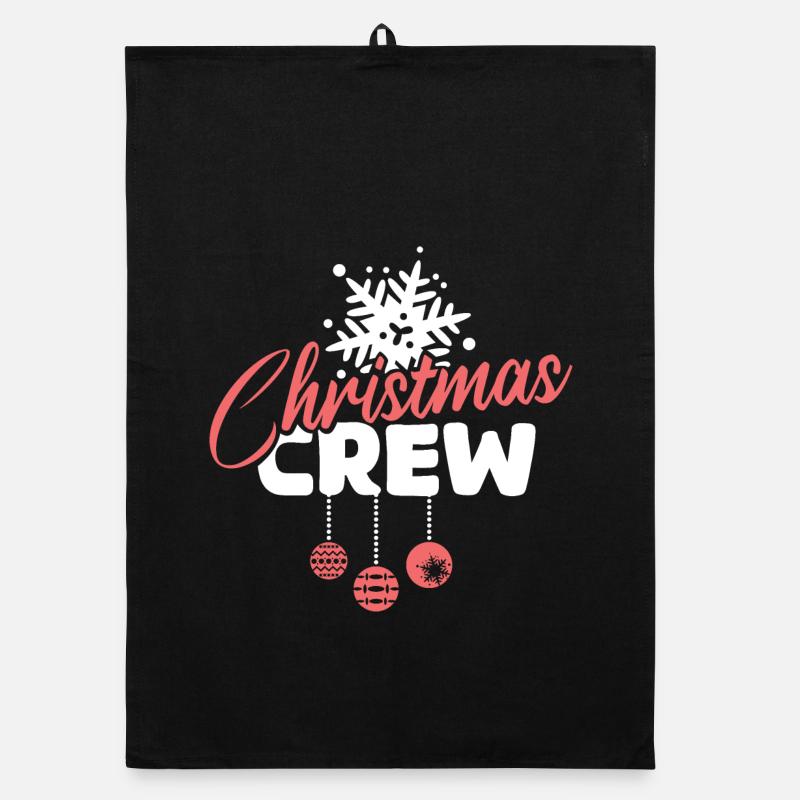 Équipage de Noël flocon de neige Noël Logo de Noël Torchon bio