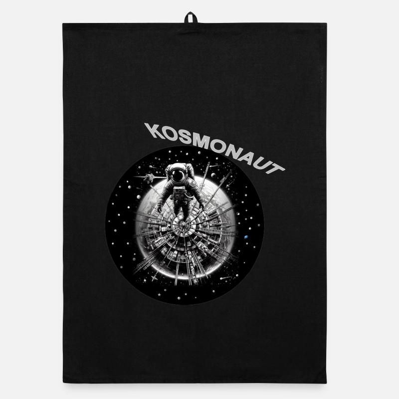 Kosmonaut im Sternenring Organic Geschirrtuch
