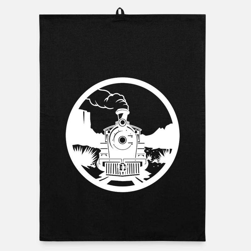 Railway Drawing Organic dish towel