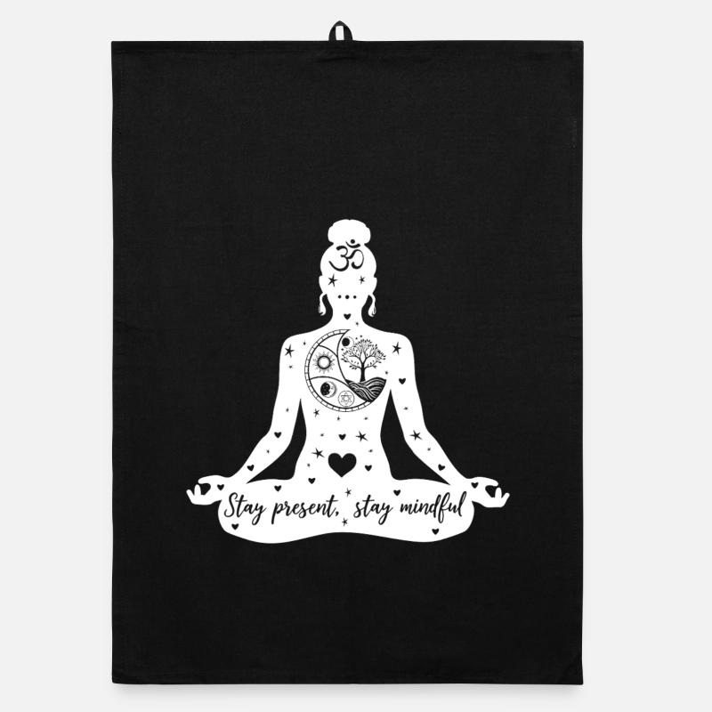 Yoga Art #13 Organic dish towel