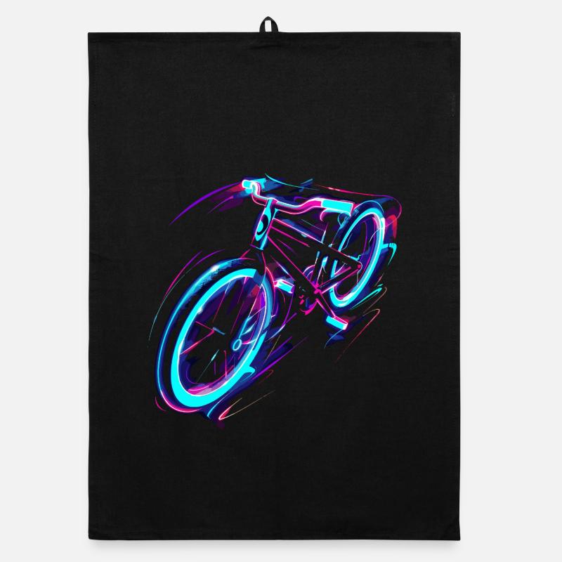 Bicycle Vaporwave Organic dish towel