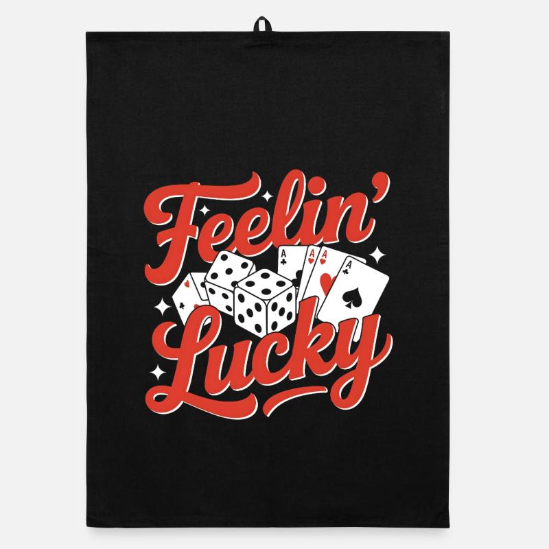 Conception de cartes Feelin Lucky Dice Torchon bio