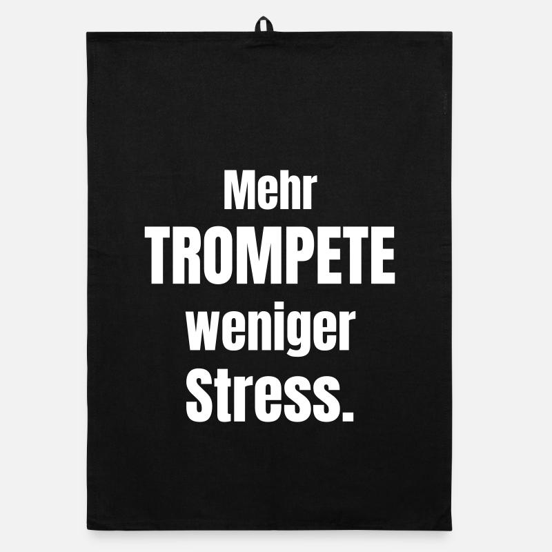 Plus de trompette, moins de stress. Torchon bio