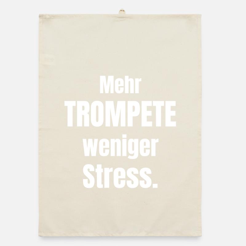 Plus de trompette, moins de stress. Torchon bio