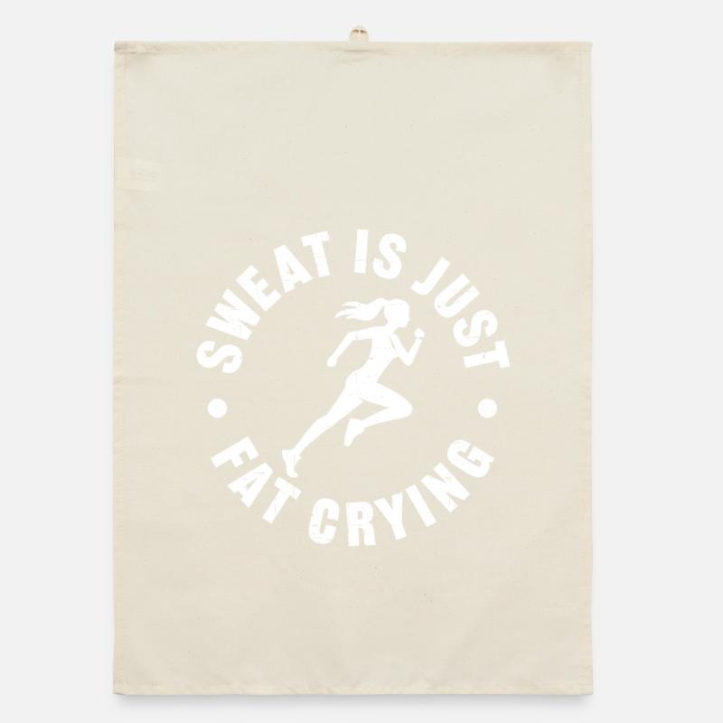 Sweat_is_just_fat_crying_V2 Organic dish towel