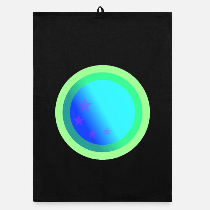 Celestial Blue Constellation Design Organic dish towel