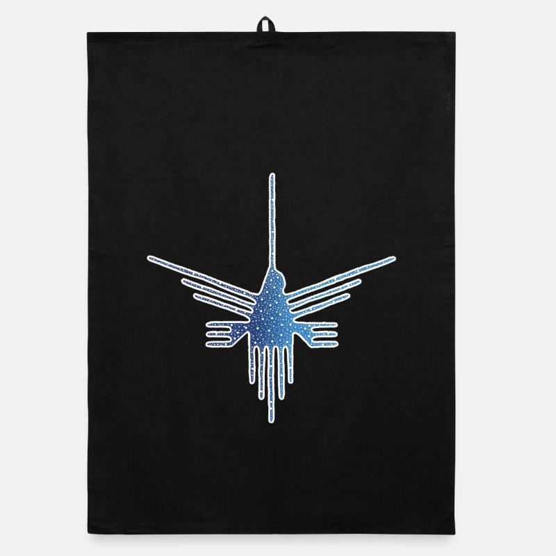 Nazca Bird on Starry Background Organic dish towel