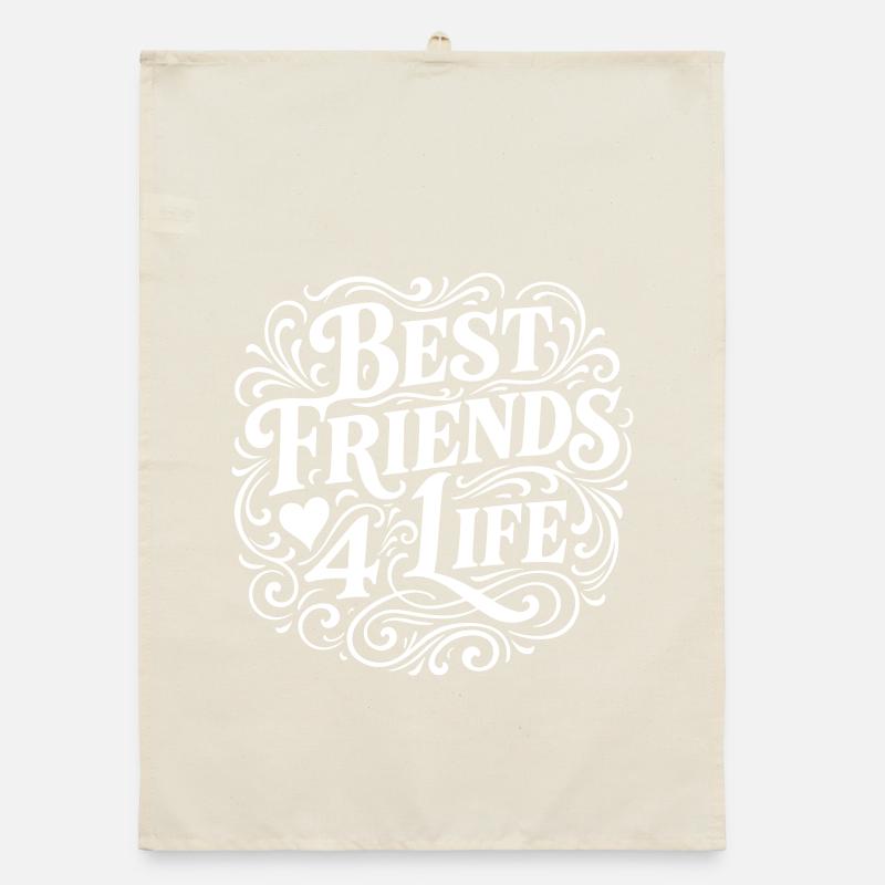 Beste Freunde Freundschaft Organic Geschirrtuch