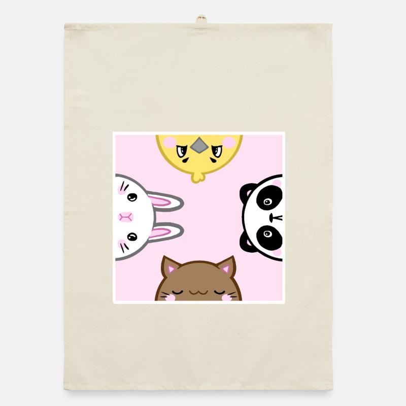 Animaux mignons Torchon bio