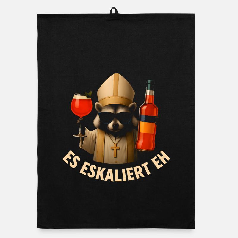 Es Eskaliert Eh Waschbär Spritz Party Geschenkidee Organic Geschirrtuch
