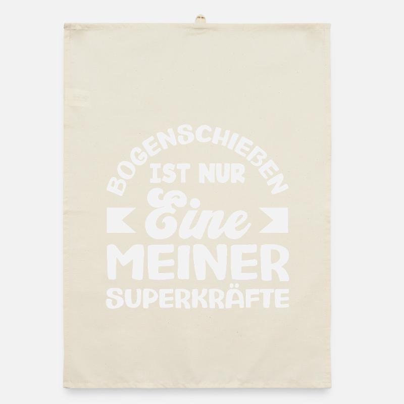 Ich gehe Bogenschießen Organic Geschirrtuch