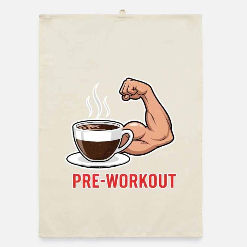 Kaffee Kraft Pre-Workout Organic Geschirrtuch