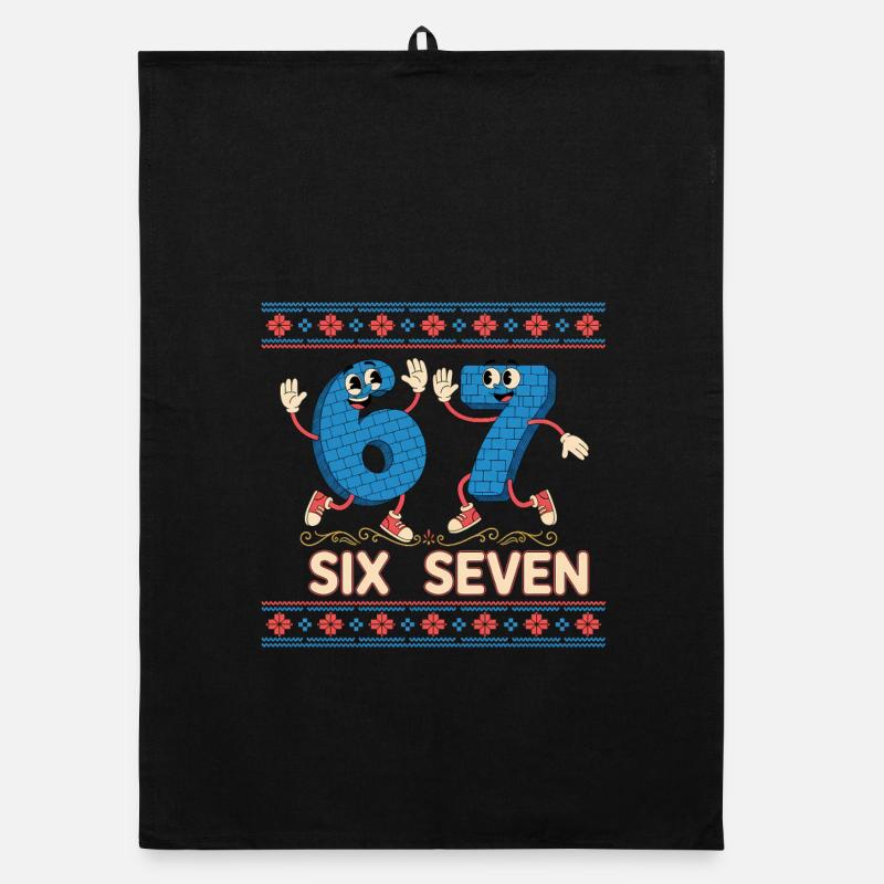 6 7 Sechs Sieben Meme Organic Geschirrtuch