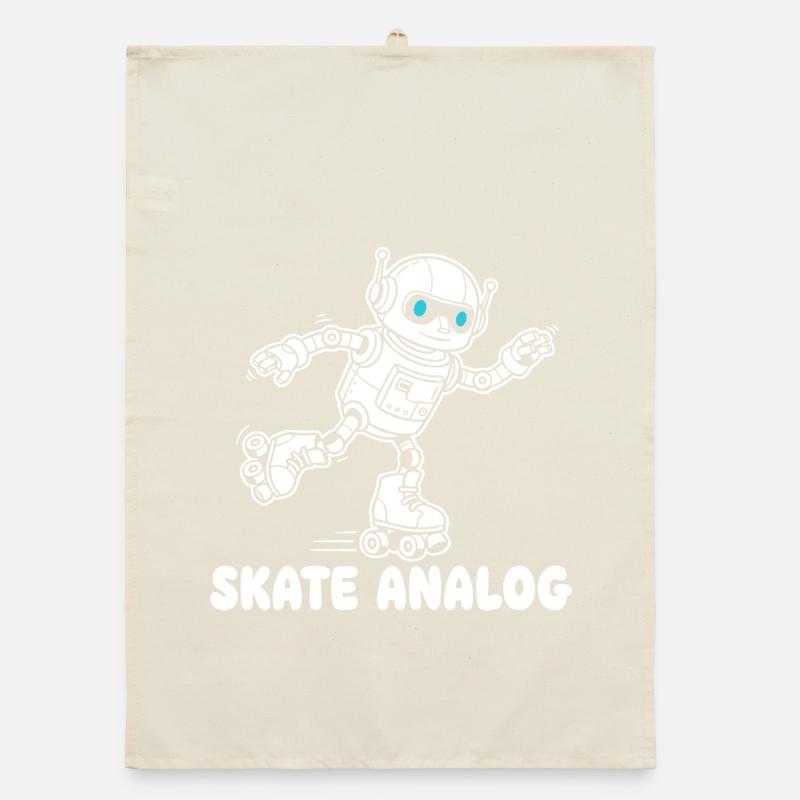 Robot Skate Analog Organic dish towel