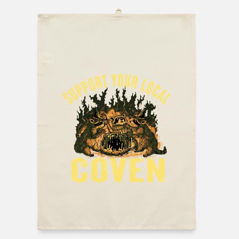 Hexen Geschenkidee Hexenzirkel Hexenschwester Hexe Organic Geschirrtuch