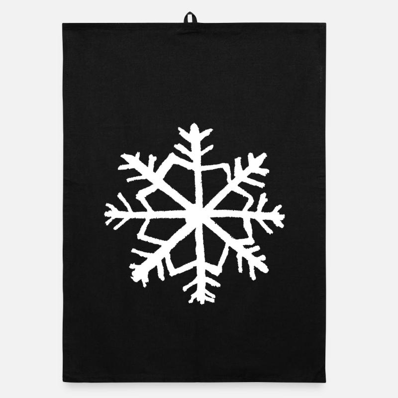 Snowflake Winter Christmas Retro Grunge Organic dish towel