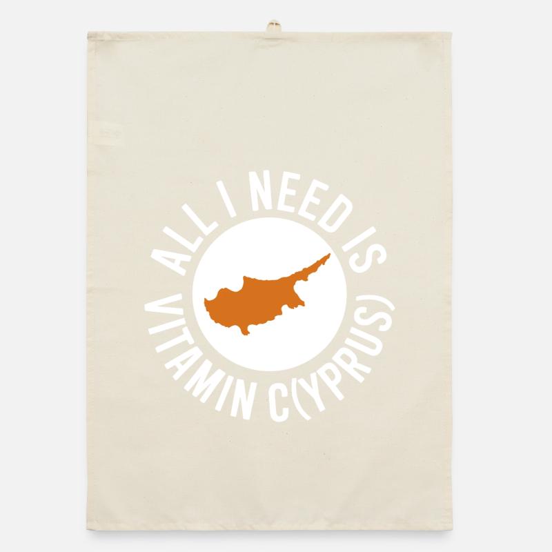 Chypre Tout ce dont j’ai besoin, c’est de vitamines Chypre Drapeau chypriote Torchon bio