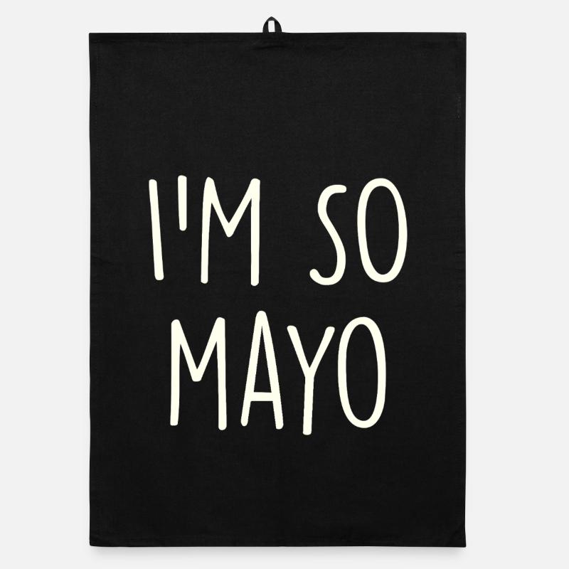 Mayo Mayonnaise - Organic Geschirrtuch - Schwarz
