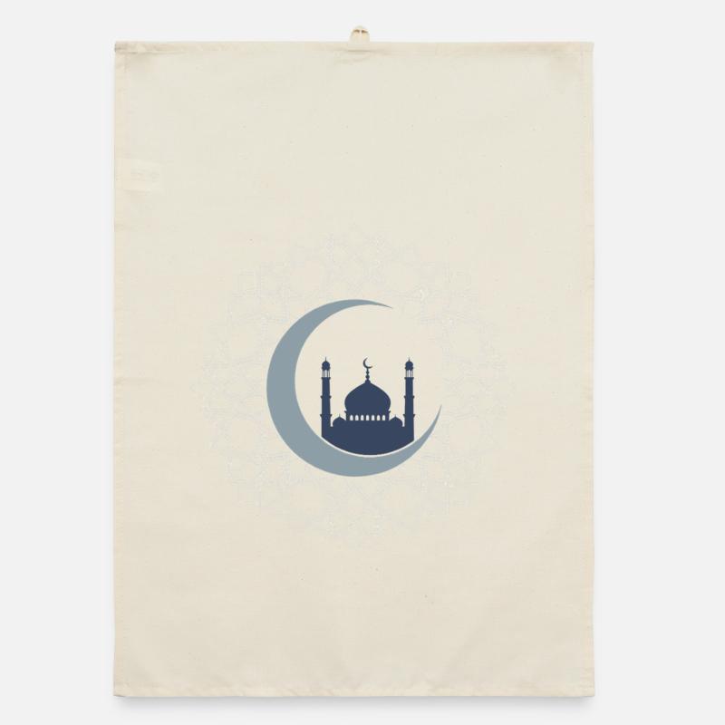 Islamic Art Mosque Crescent Moon Elegant Organic dish towel