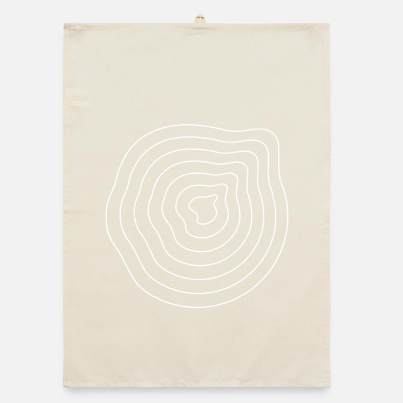 Plasma Ringwave Abstract Line Art Organic dish towel