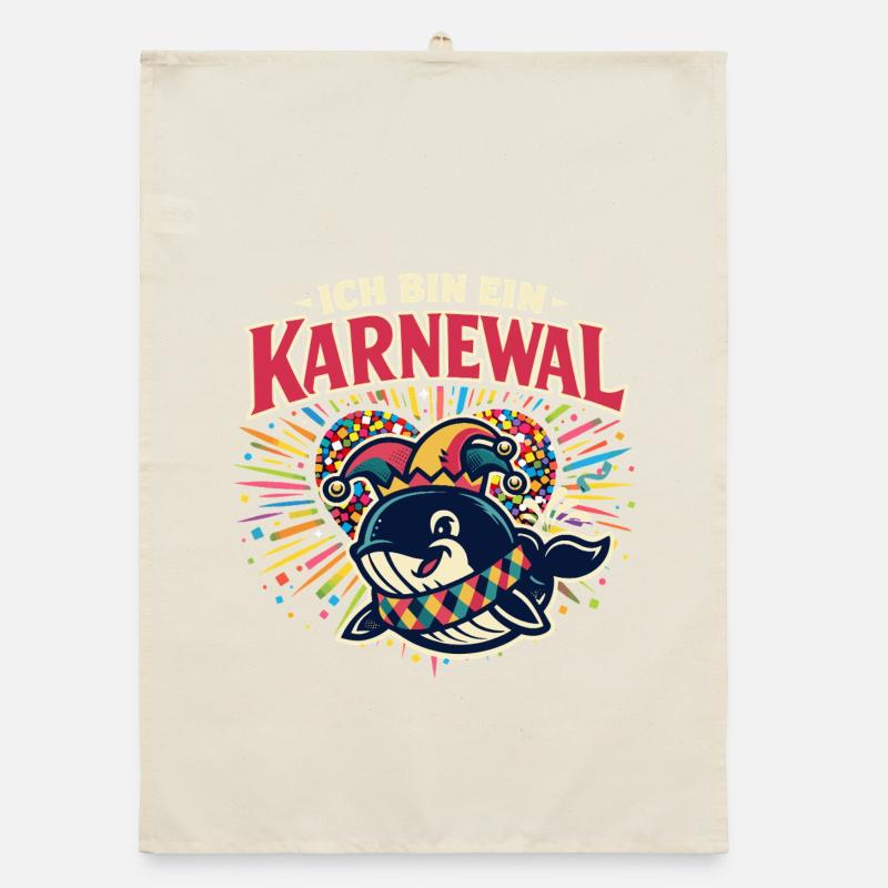 Karneval 2026 Geburtstag Geschenk Alaaf Organic Geschirrtuch