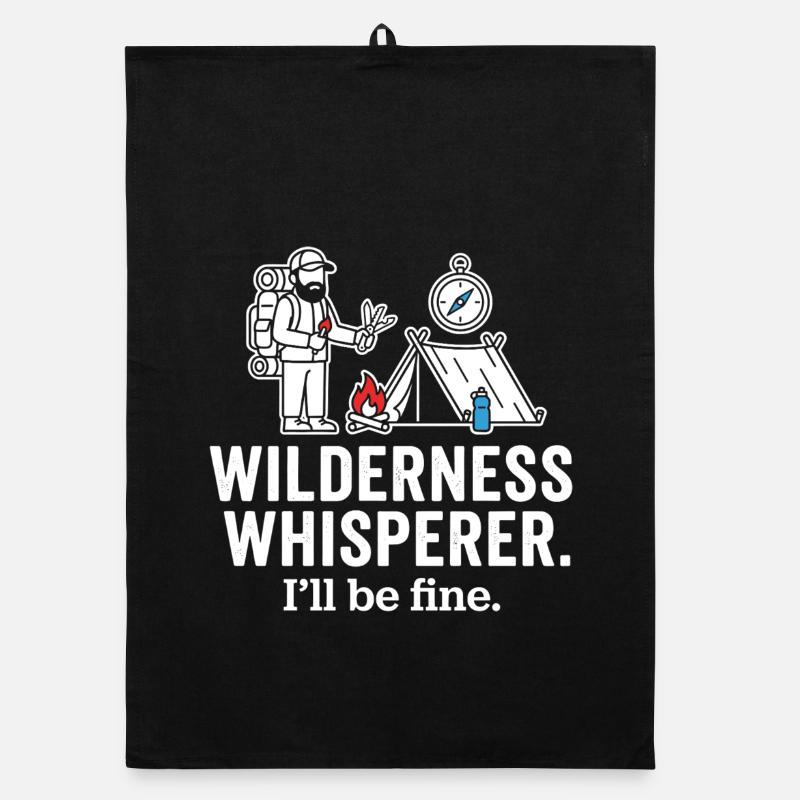 Wilderness Whisperer Camping Abenteuer Organic Geschirrtuch
