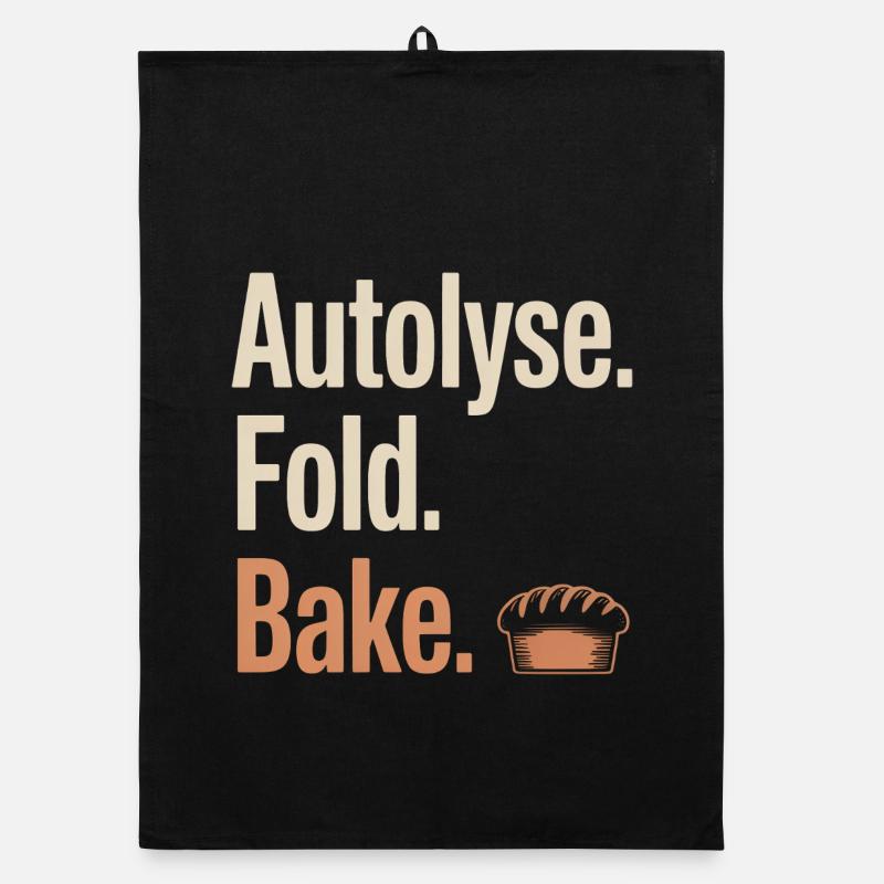 Autolyse Fold Bake Bread Organic dish towel