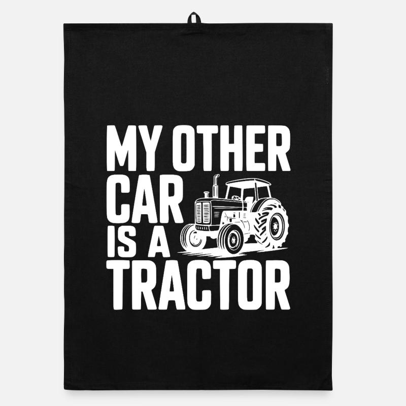 Mein anderes Auto ist ein Traktor Organic Geschirrtuch