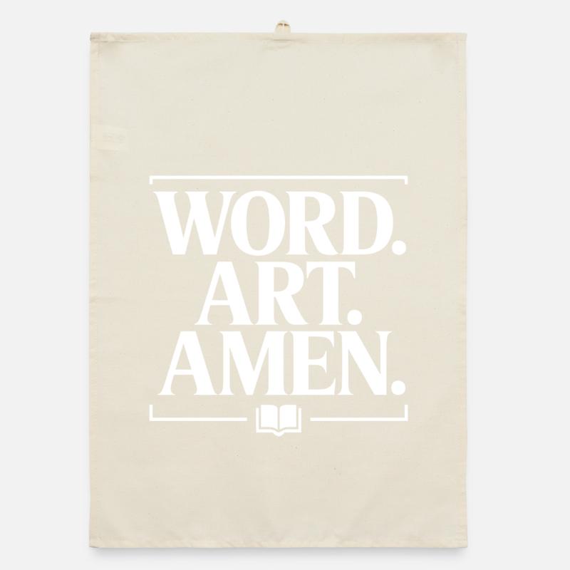Word Art Amen Typographie Tee Torchon bio