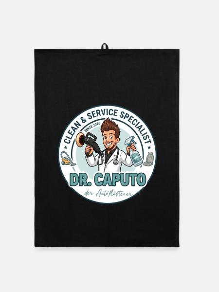 Dr. Caputo der Autoflüsterer - Organic Geschirrtuch - Schwarz