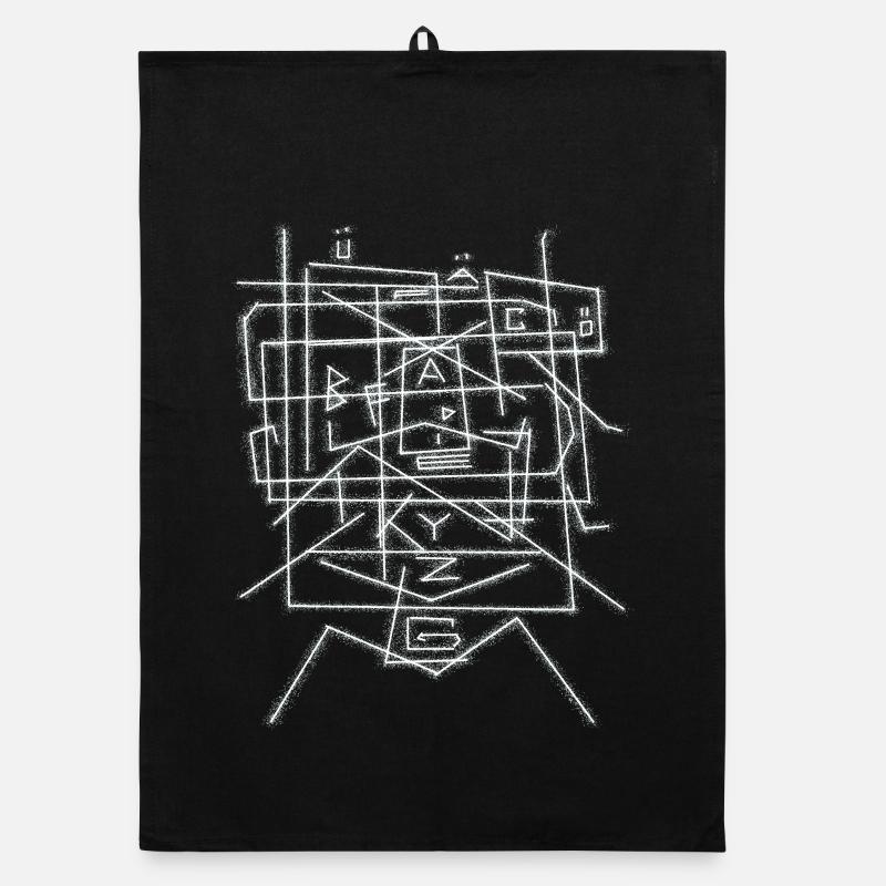 Alphabet character pattern ABC Organic dish towel