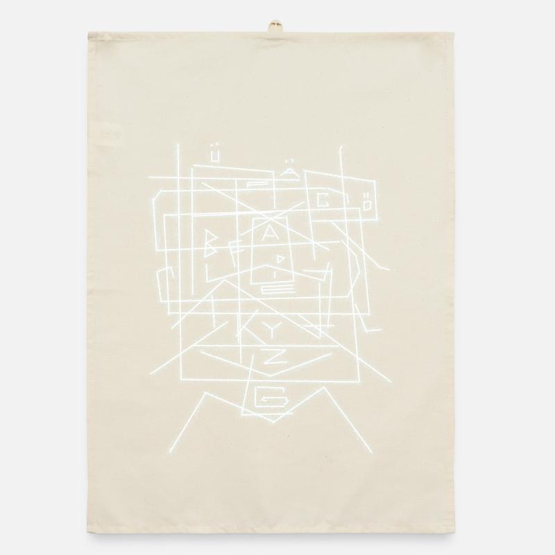 Alphabet character pattern ABC Organic dish towel