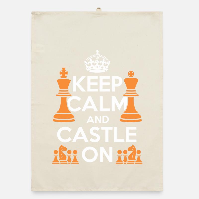Keep Calm And Castle On Organic dish towel