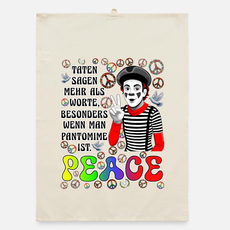 Friedens Pantomime Organic Geschirrtuch