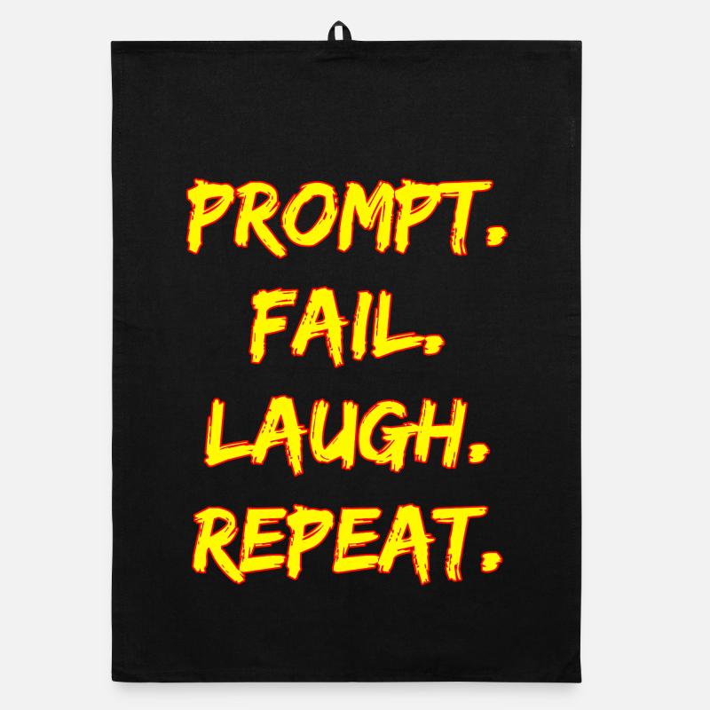 PROMPT. FAIL. LAUGH. REPEAT. Organic dish towel