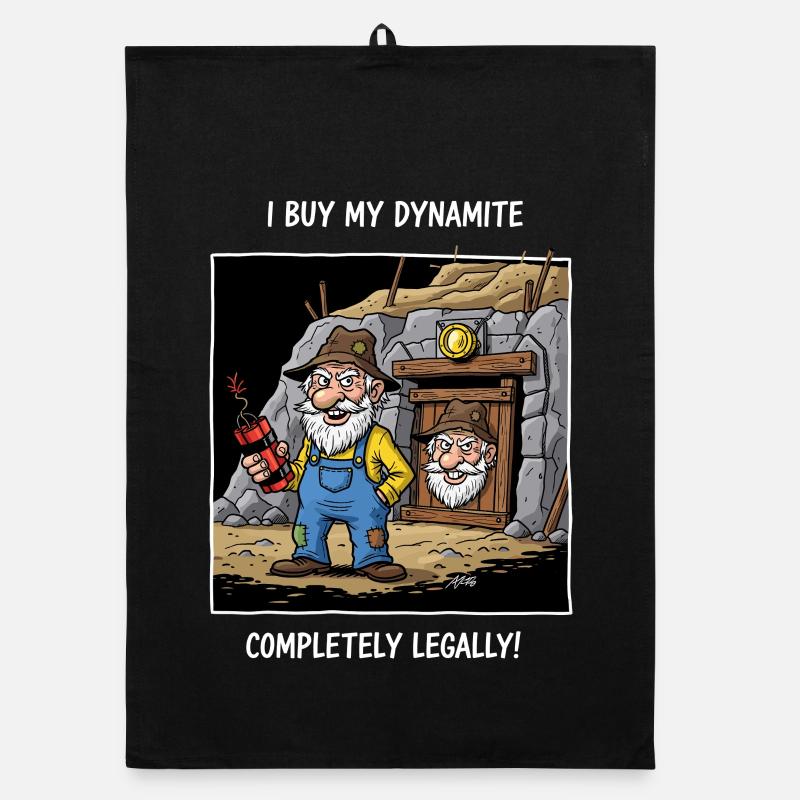 Dynamit-Miner ! Organic Geschirrtuch