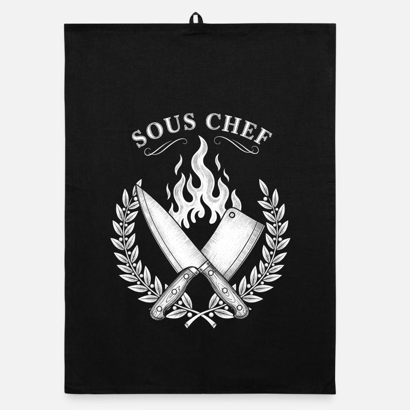 Sous Chef Flames Cooking Design Organic dish towel