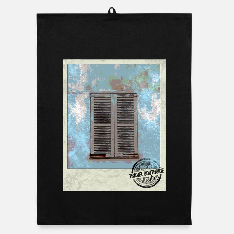 Verwitterte Fenster im Südstil Organic Geschirrtuch