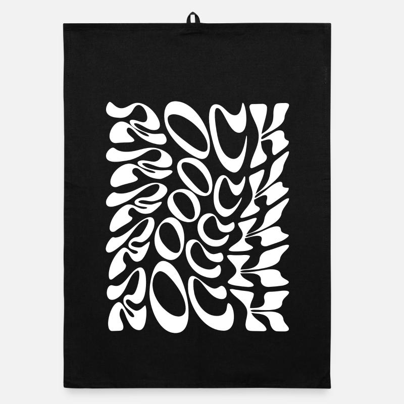 Rock Music Organic Orbital logo Pattern Organic dish towel