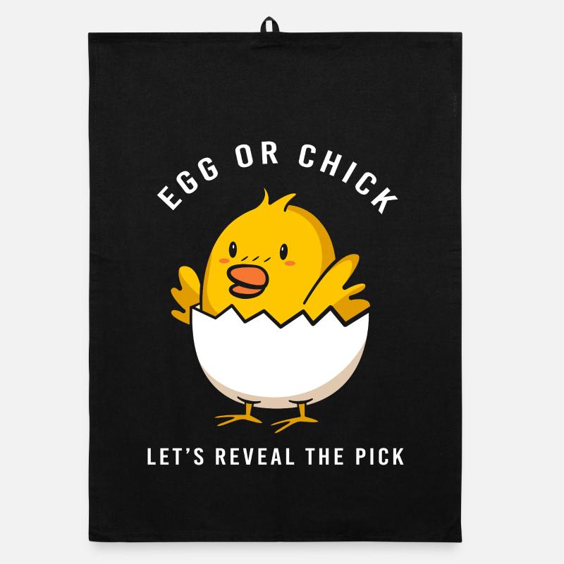 Expectant Mom Easter Gender Reveal Organic dish towel