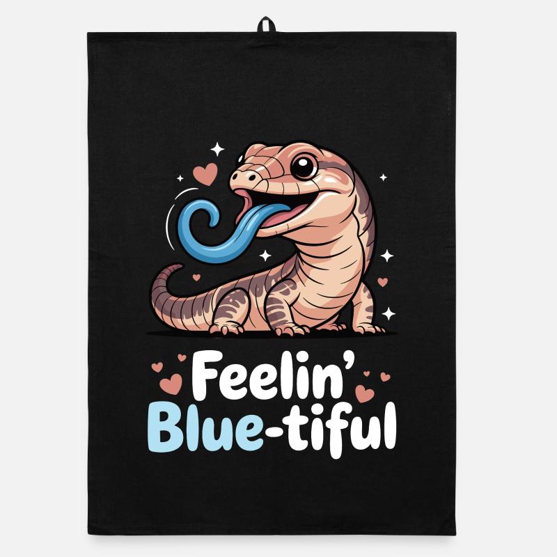 Scinque À Langue Bleue Reptile Lézard Torchon bio