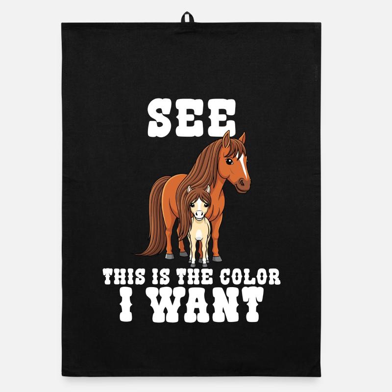 Humour Cheval Cavalier Équitation Torchon bio