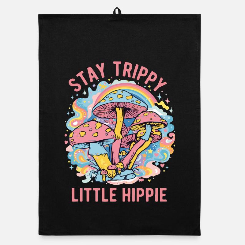 Reste Petit Art psychédélique hippie psychédélique Torchon bio