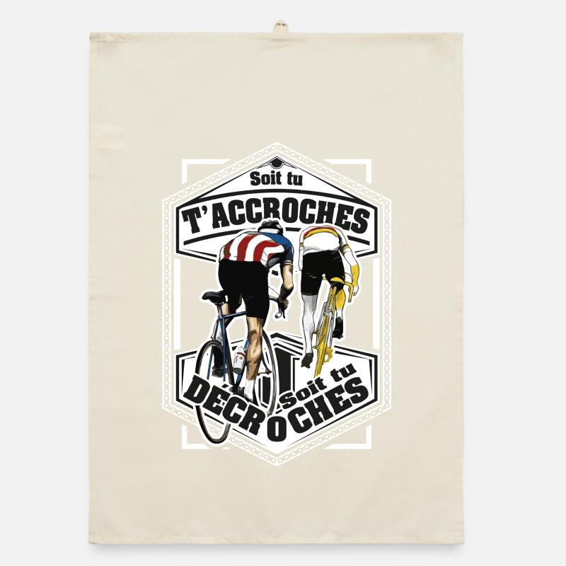 Hooks or Stalls Cycling Organic dish towel