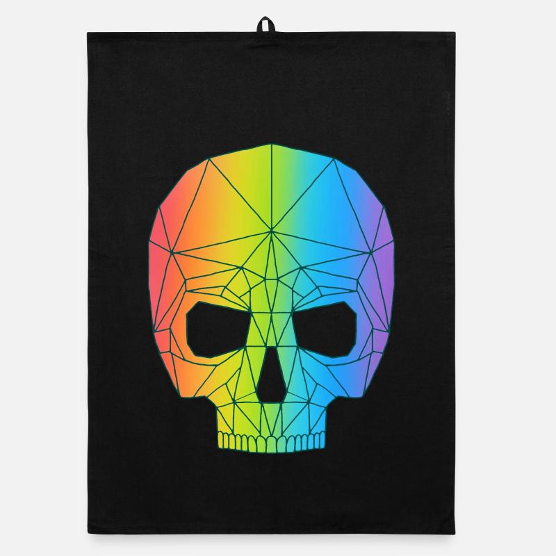 Crâne en couleur Torchon bio